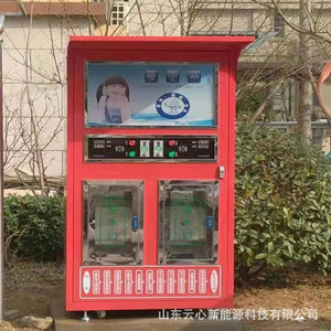 
Water vending machines at community direct drinking water stations. Water vending machines at community direct drinking water stations in every village. Community self-service water vending machines.