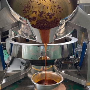 Large scale sauce frying machine, spicy and fragrant pot base material stirring frying pot, brine hot pot base material frying machine manufacturer