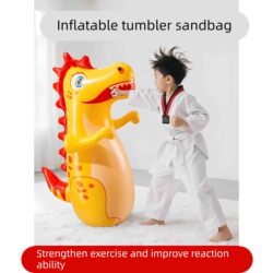 Large Inflatable Dinosaur Cup, Indoor Early Education and Practice Boxing Punching Bag for Boys and Girls