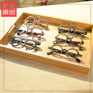 
Shop trendy tray rectangular log product display glasses display display window Junchi prop rack glasses tray