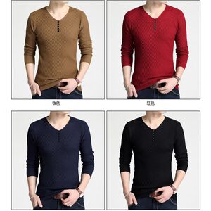 
2022 new spring and autumn V-neck thin pullover Korean style men's sweater base men's sweater manufacturer