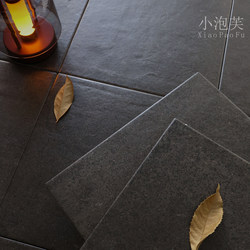 Retro French-Style Black Distressed Patterned Tiles for Balcony, Bathroom, Guesthouse, Cafe, Restaurant, and Kitchen