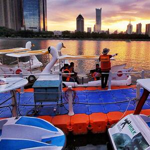 
Platform head tube platform swimming pool head yacht floating code fishing floating plastic upper pontoon code