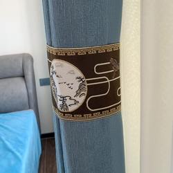 New Chinese style curtain strap storage restraint rope living room bedroom soft decoration fabric curtain buckle pair