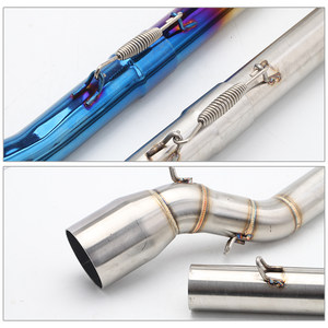 Motorcycle suitable for modification GSX150R stainless steel front section GSXR150 exhaust pipe blue baked stainless steel front section