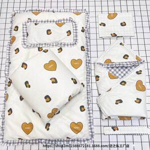 
Baby bedding, six-piece set, baby quilt, six-piece set, baby quilt, mattress, pure cotton three-piece set