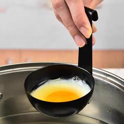 Home kitchen multifunctional egg cooker non-stick egg tool boiled egg hook spoon stainless steel hanging steamed egg spoon