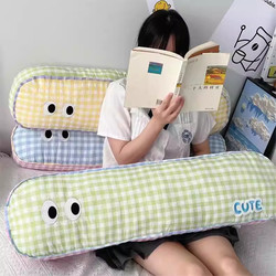 Long Pillow for Girls to Sleep On, Headboard Cushion, Living Room Sofa Pillow, Leg Pillow, Special for Dormitory, Four-Season Plaid Pillow
