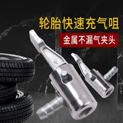 Universal Metal Air Nozzle for Bicycle Pump, Multi-Functional American-Style Air Nozzle