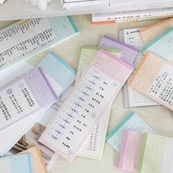 Afternoon Breeze Long Notepad: High-Quality Horizontal Grid Simple Daily Check-In Journal Note Paper