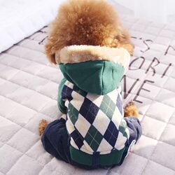 Free Shipping, Thickened and Warm Dog Clothes, Teddy Clothes, Puppy Autumn and Winter Clothing, Four-Legged Clothes for Small Dogs, Bichon Frise, Pomeranian Pets