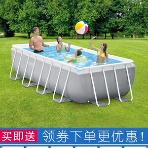 
INTEX Children's swimming pool indoor home bracket swimming pool swimming pool clamping net thickened outdoor super large fish farming pool