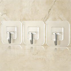 [Good Product] Strong Adhesive Hooks for Home Wall, Non-Marking Kitchen Sticky Hooks Gb14