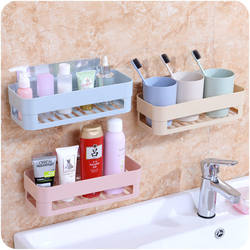 Bathroom Storage Rack, No-Drill Wall-Mounted Toilet Washbasin Wall Storage Rack, Bathroom Toiletries Shelf