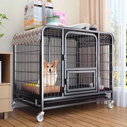 Dog Kennel for All Seasons, Summer Pet Kennel, Removable and Washable Outdoor Dog Cage for Medium-Sized Dogs, Small Dogs, Large Dogs, with Toilet
