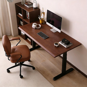 Solid wood electric lift table desktop computer table e-sports table home bedroom study desk office desk workbench
