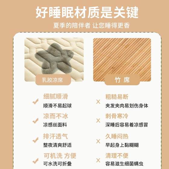 
2025 Newborn Ice Latex Mat, Category A, Maternal and Infant Grade, Single Dormitory Silk Dormitory Mattress, Three-piece Set for Persons 2025040