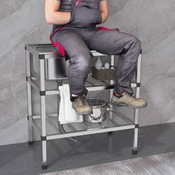 Kitchen Stainless Steel Sink with Platform Stand, Large Single Bowl Household Sink, Dishwashing Basin, Integrated Sink and Handwashing Basin