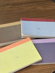 81kg Flip-Up Mini Thick and Simple Lined Planner Korean-Style Notebook Quick Note-Taking Book 80 Sheets 100g Flat Lay A6