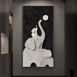 Auspicious Triple Treasures Entrance Hall Decorative Painting Facing the Door, Light Luxury High-End Wall Art, New Style Corridor Wall Painting