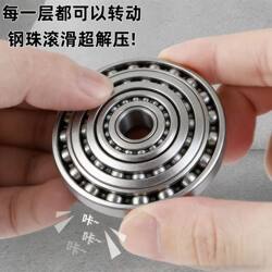 Metal Trendy Edc Toy Stress Relief Latest Model Double-Layer Rotating Mech Gyro New Bedroom Tech Feel