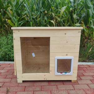 
Genuine custom-made solid wood indoor flat-top cat house, pet villa, dog house, cat house, dog cage, pet cat things, kennels, dog house things