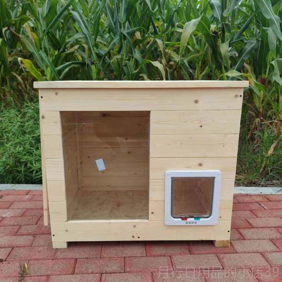 
Genuine custom-made solid wood indoor flat-top cat house, pet villa, dog house, cat house, dog cage, pet cat things, kennels, dog house things