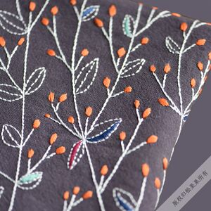 
All things pine nut handmade DIY linen cotton fabric European embroidery notebook set material bag embroidery set