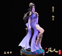 The Legend of the Mortal Immortals: Purple Spirit Fairy Mo Caihuan Han Li Anime Figure Statue Model Ornament Toy Gk Large Size