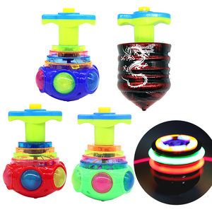
Gyro toy children's luminous rotating small top large flashing music old-fashioned imitation wood