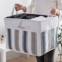 Household Thickened Foldable Large Fabric Laundry Basket Wardrobe Organizer Clothes Basket for Storing Clothes and Toys Storage Box