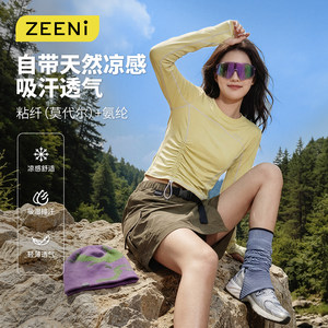 
ZEENI outdoor mountain quick-drying long-sleeved T-shirt women's 2026 new hiking and mountaineering running sports top