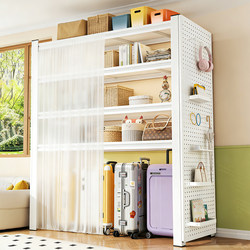 Household Storage Rack, Hollow-Type Steel Shelf, Suitcase Storage Rack, Multi-Layer Balcony Storage Rack, Kitchen High-Foot Rack