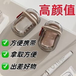 Travel Portable Soap Box with Lid and Drainage, High-End Mini Luxury Storage Box for Business Trips