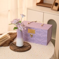 Jingdezhen Handmade Ceramic Flower Gift Box Set, High-End Living Room Decoration, Preserved Flower Ornaments, Birthday, New Year, Housewarming Gift