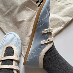 Flat Heel All Match Blue Mary Janes Shoes Women Fashion Hook