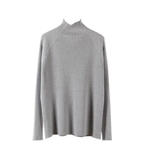 Lazy wind semi -high -collar sweater thickened loose outer sleeve female 2024 winter new inside warm needle woven sweater
