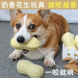 Dog Toy Durable Chew Toy Peanut Sound Ball Pet Corgi Teddy Large and Small Dog Chew Stick Supplies