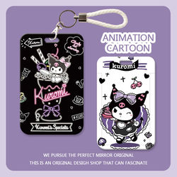 Cute Kuromi Student Id Card Holder, Cafeteria Meal Card, Badge Holder, Campus Card, Public Transportation Card, Yang Cheng Tong, Subway Access Card, Work Id Card, Protective Case for Men and Women, Transparent Neck Card Holder with Lanyard