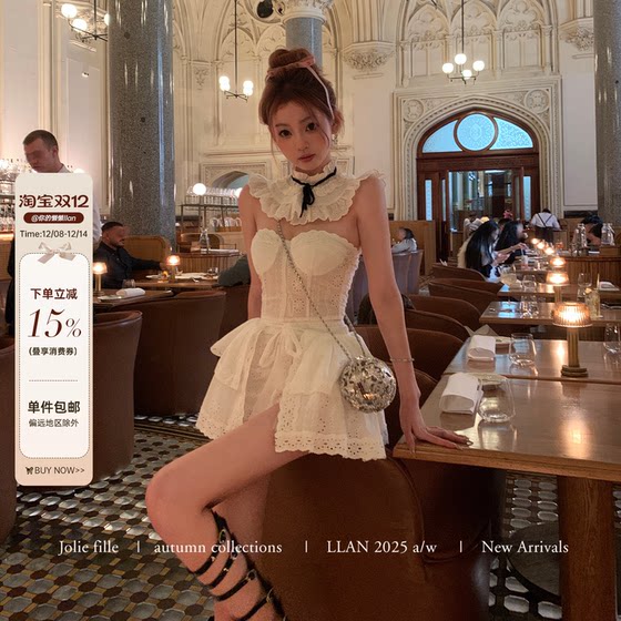 
Your lazy llan [Di*r Haute Couture] heavy cotton embroidery sexy hollow lace embroidery suit for women