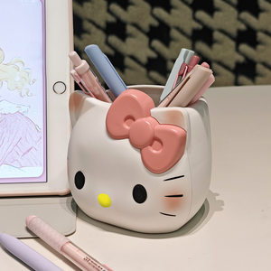 
Cute kitten pen holder makeup brush bucket student storage box student pen holder sewing DIY materials tools and finished products
