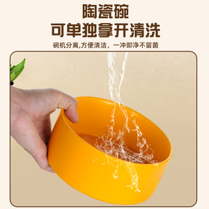 宠物智能饮水机 自动抽水陶瓷碗饮水器 恒温猫狗用水设备 不插电