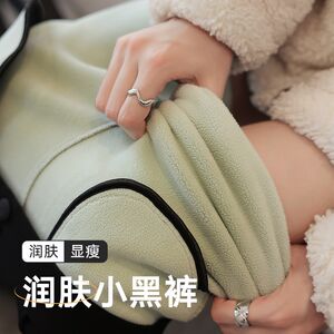 Little black pants autumn and winter plus pants high -waist elastic pencil pants spring and autumn black leggings wear small feet pants thinner