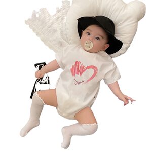 
2026 New Internet Celebrity Parent-Child Wear T-shirt Class A Pure Cotton High-end Mother-child Mother-Girl Children's Clothing Baby Romper for a Family of Three