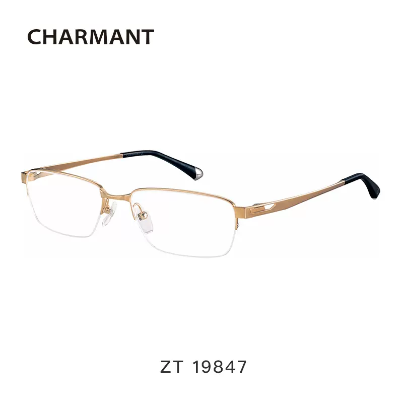 CHARMANT夏蒙镜架男士Z钛商务半框轻近视眼镜ZT19847 19864 19875 