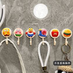 Cartoon Hooks with Strong Adhesive, Cute Wall Hooks for Kitchen, Dormitory, Door, and Bathroom, No-Trace Creative Design