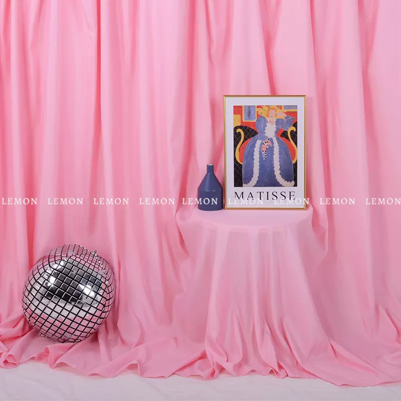 粉色背景布ins风抖音网红直播拍照道具摄影墙面装饰