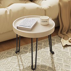 Simple Modern Creative Folding Small Coffee Table, Round Table, Sofa Mini Side Table, Movable Small Table for Small Apartments and Bay Windows