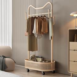 Floor-Standing Clothes Rack for Living Room, Home, Room, Bedside, Clothes Hanging Artifact, Multi-Functional Mobile Bedroom Coat Rack