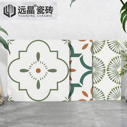 Yuanjing 400X400 French Retro Small Tiles Green Kitchen Bathroom Wall Tiles Balcony Floor Tiles Nanyue Internet Celebrity